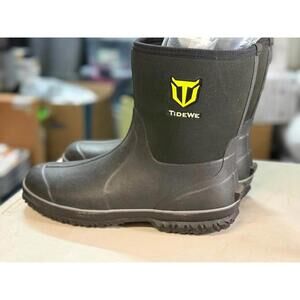 TIDEWE Black Rubber Boots Size 12
